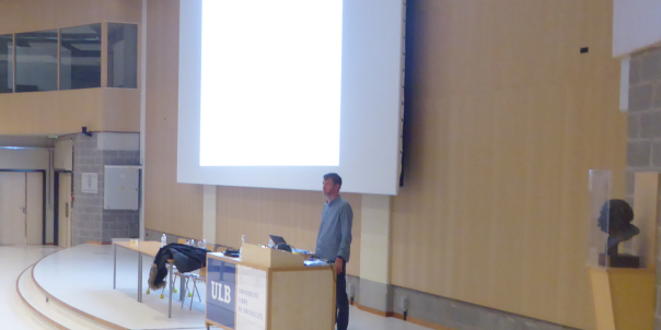 A picture of a talk at FOSDEM 2024